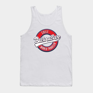 Chile backpacker world traveler logo Tank Top